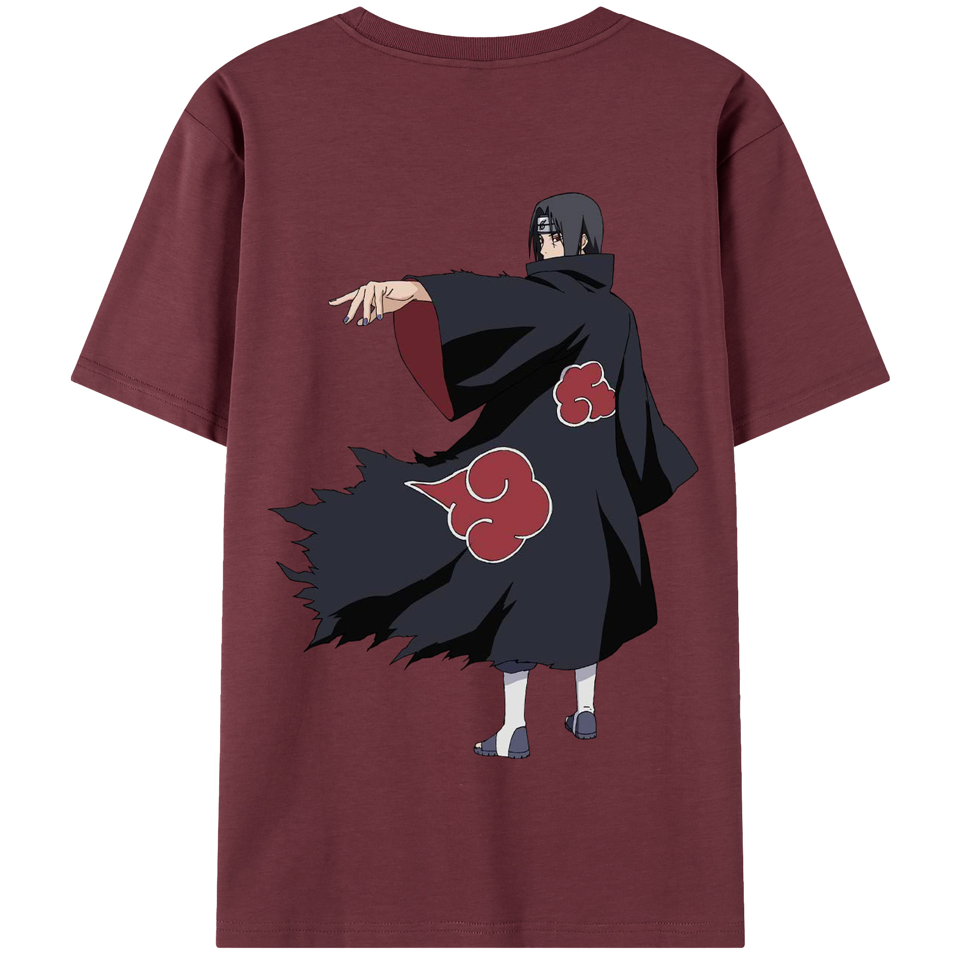 （画像用） NARUTO -ナルト- うちは イタチ Uchiha Itachi 綿100％半袖Tシャツ（背面プリント）